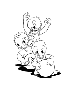 Een kleurplaat van  donald duck
